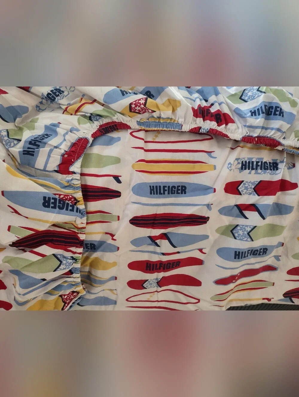Vintage 2 Piece Tommy Hilfiger Twin Fitted Sheet Pillowcase
